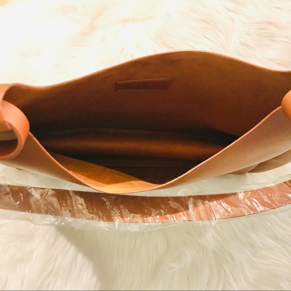 Neiman Marcus Large Vegan Leather Brown Hobo Bag - Picture 3 of 6